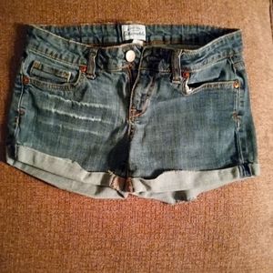 Aeropostale Cuff Blue Jean Shorts